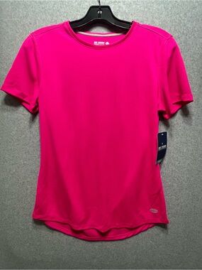 NWT Reel Legends "Freeline" Scoop Neck Performance Tee - Pink Glo - Small